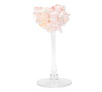 Cryfokt Copa de Vino de Concha, Bebidas Frías Hechas a Mano de Primera Calidad, Copa de Vino de Tallo Largo para Decoración de Mesa de Comedor, Fiesta Elegante (Fondo Transparente Rojo)