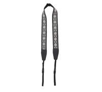 Cryfokt Correa de Cámara Vintage Ajustable Personalizada Elegante Correa de Hombro para Cámara Digital DSLR Cuero de Algodón 58,1" (BLACK)