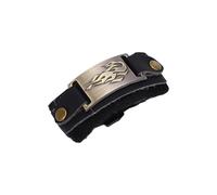 Cryfokt Correa para Silenciador de Guitarra con Cuero PU Duradero y Anillos de Metal para Reducir el Ruido en Guitarra Acústica Eléctrica de 6/7 Cuerdas y bajo de 4/5/6 Cuerdas (flama negra)
