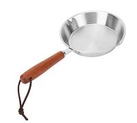 Cryfokt Cryfoktmwg05eb9hg-12 - Sartén de acero inoxidable con mango ergonómico de madera, sartén antiadherente de calentamiento rápido para el hogar, restaurante, cocina de inducción (16 cm),