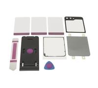 Cryfokt Cubierta de Repuesto de Cristal Trasero para Z Flip 5 con Cinta Preinstalada y Herramientas para Reparación de Bricolaje, Compatible con F731, Sensación Táctil, Instalación Profesional (Gray)