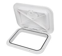 Cryfokt Cubierta Marina Apta para Tapa de Escotilla de Acceso, Cubierta Impermeabilizante Duradera para Barcos Pequeños, Yates, Plástico Rectangular, 1 Unidad