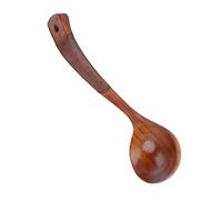 Cryfokt Cuchara de Sopa Japonesa Larga de Madera para Sopa Caliente, café, Curry para Cocina Casera, Material Nanmu Natural (Tipo 1)