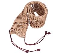 Cryfokt Cuerda de Tambor de Lengua de Acero, Decoración Hecha a Mano, Cáñamo Trenzado para Tambor Etéreo, Marrón, 1 Pieza