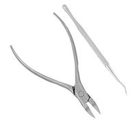 Cryfokt Cuticle Trimmer with Angled Edges (SILVER) | Acero inoxidable, borde curvo, agarre cómodo, removedor de uñas encarnadas