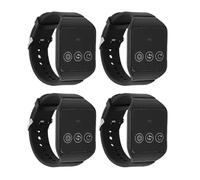 Cryfokt de Llamadas Inalámbricas 4 en 1, 300mAh 4 Receptores de Reloj con IPX7 Resistente Al Agua y Múltiples Modos de Alerta, DC 5V 433.92MHz para Hogar de Ancianos Resta