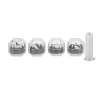 Cryfokt Dentaduras Postizas para Cosplay, 4 Pares de Dientes Postizos ABS Fáciles de Usar con Adhesivo de Bolitas para Dientes para Fiestas