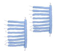 Cryfokt Diadema con Varilla para Rizar sin Calor para Rizos Rápidos y Elegantes, Ajustable, Se Adapta a Todo Tipo de Cabello, 2 Piezas (BLUE)