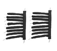 Cryfokt Diadema con Varilla para Rizar sin Calor para Rizos Rápidos y Elegantes, Ajustable, Se Adapta a Todo Tipo de Cabello, 2 Piezas (BLACK)