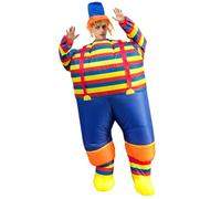 Cryfokt Disfraz de Payaso Inflable, Mono Divertido de Joker para Halloween, Navidad, Fiesta, Adulto, Impermeable, Duradero, Rápido para Parque de Cosplay