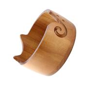 Cryfokt Dispensador de Cuencos de Hilo con Forma de Gato, Soporte de Madera para Suministros de Ganchillo, Evita Agujeros de Nudos para Uso Doméstico (madera maciza)