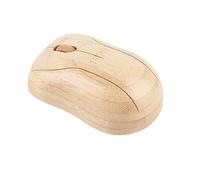 Cryfokt Dispositivos Inalámbricos para Computadora, Combinación de Teclado y Mouse Inalámbricos de Madera de bambú de 2.4 GHz con Receptor USB Plug and Play para Mac iOS (ratón)