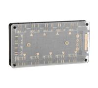 Cryfokt Divisor RGB Fan Hub, Extensión Magnética 10 en 1 para Placas Base/AURA, Soporte de 3 Pines de 5 V, Gestión Ordenada de Cables, Tablero Acrílico de 3 Mm, 50 Cm de Longitud