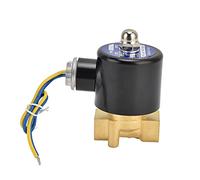 Cryfokt Electroválvula Eléctrica de Diafragma de Latón Normalmente Cerrada para Agua Aire Aceite - G3/8" - 1 Función (DC12V)