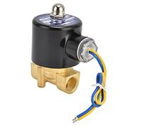 Cryfokt Electroválvula Eléctrica de Diafragma de Latón Normalmente Cerrada para Agua Aire Aceite - G3/8" - 1 Función (DC24V)