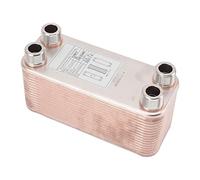 Cryfokt Enfriador de Placas, Intercambiador de Calor de Placas Soldadas de Acero Inoxidable y Cobre para Agua de Mosto de Cerveza, Presión de 3,0 MPa, con Placa de Acero Inoxidabl