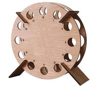 Cryfokt Estante para Vinos con Cuenta Regresiva de Navidad, Soporte Creativo para Calendario de Adviento de Madera para Botellas de Cerveza y Vino, Decoración para Reuniones Familiares, Color Marrón