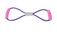 Cryfokt Expansor de Pecho en Forma de 8 para Entrenamiento de Fuerza y acondicionamiento Muscular, 2 Bandas Elásticas de Resistencia, Ideal para Yoga y Pilates, Disponible en Morado, Rosa