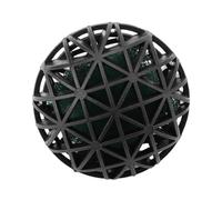 Cryfokt Filtro Bioporoso, Bola Bioquímica Ligera para Agua Dulce y Agua de Mar, Material de Filtro de Acuario para Peceras y Estanques (50 Unidades, Negro) (56mm con algodón)