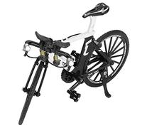 Cryfokt Finger Mountain Bike Mini Modelo de Bicicleta Juguete de Escritorio Realista para Niños y Decoración de Oficina, Aleación + Plástico, para Niños y Entusiastas de la Bicicleta (White)