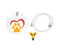 Cryfokt Fuente de Agua para Perros Step On, Dispensador de Bebidas Controlado por Patas con Manguera y Conector para Perros Al Aire Libre