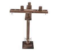 Cryfokt Ganchos de Madera Juego de Batalla de Gancho y Anillo de Mesa de Ritmo Rápido, Diversión Adictiva para Vacaciones en Familia, Fiesta en el Garaje del Vecino, Madera de 13 X 11,8 X 3,9 Pulgadas