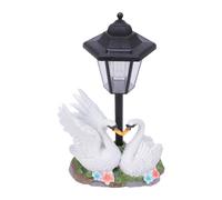 Cryfokt Garden Lantern Decor Solar Swan Statue with Cozy Light for