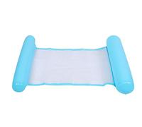Cryfokt Hamaca Inflable para Piscina, Cama de Agua Flotante de PVC Resistente Al Desgarro, Flotador de Piscina Plegable con Válvula de Fácil Inflado para, Playa, Lago Al Aire Libre (Cielo Azul)