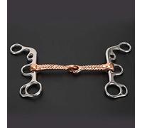 Cryfokt Hermosa Brida de Caballo de Acero Inoxidable con Rodillo de Cobre para Entrenamiento y Rendimiento de Caballos, 100%