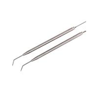 Cryfokt Herramienta Permanente de Elevación WIMP, Cómoda Herramientas de Tinte de Pestañas de Agarre de Agarre de Doble Extremo de Acero Inoxidable para la Extensión de Pestañas (SILVER)