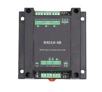 Cryfokt Hub Opto Aislado 485, Soporte de Montaje en Carril DIN de Transferencia Transparente Semidúplex de 4 Puertos, 4x32 Nodos con Bloque de Terminales de 3,5 Mm e Interruptor de Resistencia de
