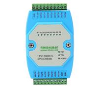 Cryfokt Hub RS485 Hub Optoaislado de 1 a 8 Puertos Repetidor de Aislamiento óptico Grado Industrial 300 a 460800 BPS para Adquisición de Datos con Carcasa de Riel Guía