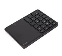 Cryfokt Inalámbrico BT4.2 2.4G Tipo C, Recargable, Panel Táctil Portátil, Teclado Numérico, 22 Teclas, Modos Duales, Adecuado para Usuarios de OS X (Black)