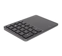 Cryfokt Inalámbrico BT4.2 2.4G Tipo C, Recargable, Panel Táctil Portátil, Teclado Numérico, 22 Teclas, Modos Duales, Adecuado para Usuarios de OS X (Gris Hierro)