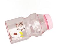 Cryfokt Innovadora Botella de Agua de Jugo Transparente de Dibujos Animados Reutilizable sin BPA, 16 Oz/480 Ml, Boca Ancha, Baja Temperatura, Resistente Al Calor, Fitness, Ejercicio de Yoga en Casa