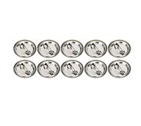 Cryfokt Insignias de Botón en Blanco 100 Unidades, Chapas de Hojalata | Espacios en blanco redondos para insignias de seguridad, con junta transparente para regalos de artesanía