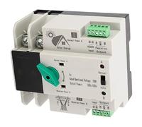 Cryfokt Interruptor de Transferencia Automática de Doble Potencia, Compacto y Confiable AC230V para Fábricas, Centros Comerciales, Hecho de Material de PC Ignífugo (100A)