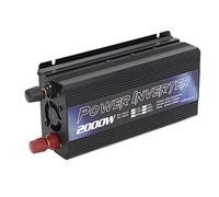 Cryfokt Inversor de Corriente para Automóvil de Alta e 2000 W para Carga Multipropósito, Fuerte Poder Protector para Uso Doméstico Inversor de Onda Sinusoidal Modificada de Aleación de