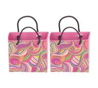 Cryfokt Juego de 2 Bolsas de Papel para Casa de Muñecas 1:12, Exquisitas Bolsas de Compras en Miniatura para Accesorios de Casa de Muñecas, Material de Primera Calidad Que No Destiñe