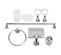 Cryfokt Juego de Accesorios de Baño de Acero Inoxidable de Primera Calidad, Toallero, Soporte de Papel Higiénico, Kit para Decoración del Hogar