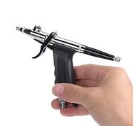 Cryfokt Juego de Aerógrafo para Pintura, Trasero Ajustable, Interruptor de Gatillo de Agarre Cómodo Equipado con 3 Vasos de Pigmento de Capacidad para Pintura en Aerosol, Mo