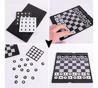 Cryfokt Juego de Ajedrez Magnético de Viaje, Tablero de Ajedrez Portátil de Sujeción Magnética Fuerte, Magnético Plegable con 32 Piezas Magnéticas de 16x16 Cm para Viajes Al Aire Uso Familiar