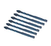 Cryfokt Juego de Brocas de Carburo con Punta de Lanza Cruzada para Vidrio de Mármol Cerámico, Vástago Hexagonal Inoxidable de 1/4 pulg., 10 Piezas para Taladros Manuales Eléctricos, Aplicable para