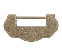 Cryfokt Juego de Candado Antiguo Chino con Llave, Elegante Cerradura de Latón para Joyero de Madera, Regalo, Decoración Vintage, 3,0x1,4 Pulgadas (Bronce)