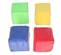 Cryfokt Juego de Dados Blandos Educativos para Niños para la Interacción y el Aprendizaje Entre e Hijos, Regalo Ideal para el Tiempo en Familia, Material de PVC, Dados de 4 Piezas para la Educación