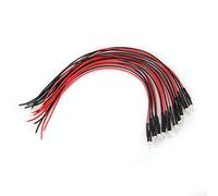 Cryfokt Juego de Diodos de Luz LED de 12 V con Cable, Multicolor, 20 Cm, para Proyectos de Bricolaje, 0,06 W, de bajo Consumo (pelo blanco rosa)