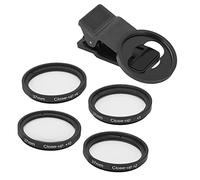 Cryfokt Juego de Filtros para Lentes Macro de Primer Plano Profesional de 37 Mm con 4 Niveles de Aumento para Fotografía de Teléfonos Inteligentes Marco de Filtro de Aleación de Aluminio para Tomas