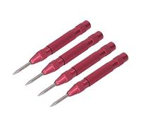 Cryfokt Juego de Herramientas de Punzón Central de Acero de Alta Velocidad de 5 Pulgadas para Mantenimiento de Instalación de Muebles, Punzón Central de Acero de 4 Piezas para Aficionados Al (rojo)