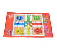 Cryfokt Juego de Mesa Tradicional No Tejido de Ludo para Niños, Juguetes Educativos Coloridos y Ecológicos para Niños para la Interacción Entre e Hijos y el Desarrollo de la Concentración, para