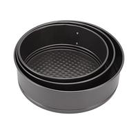 Cryfokt Juego de Moldes para Pasteles, Herramienta para Hornear Desmontable Antiadherente para Pastel de Queso, Pizza, Pan, Acero Inoxidable para Cocina de Restaurante (24/26/28)